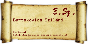 Bartakovics Szilárd névjegykártya