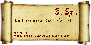 Bartakovics Szilárd névjegykártya
